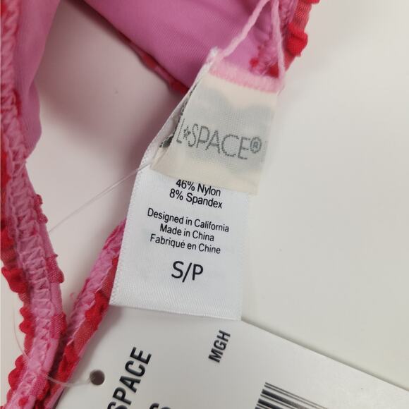 L*Space Twister Bikini Top in Pink Red Gingham Size Small NWT Halter - Picture 5 of 6